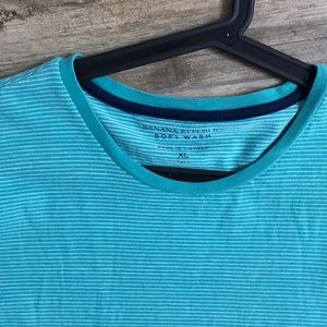 Banana Republic Shirts - Soft Green Shirt with Small Stripe Banana Republic Shirts - Soft Green Shirt with Small Stripe